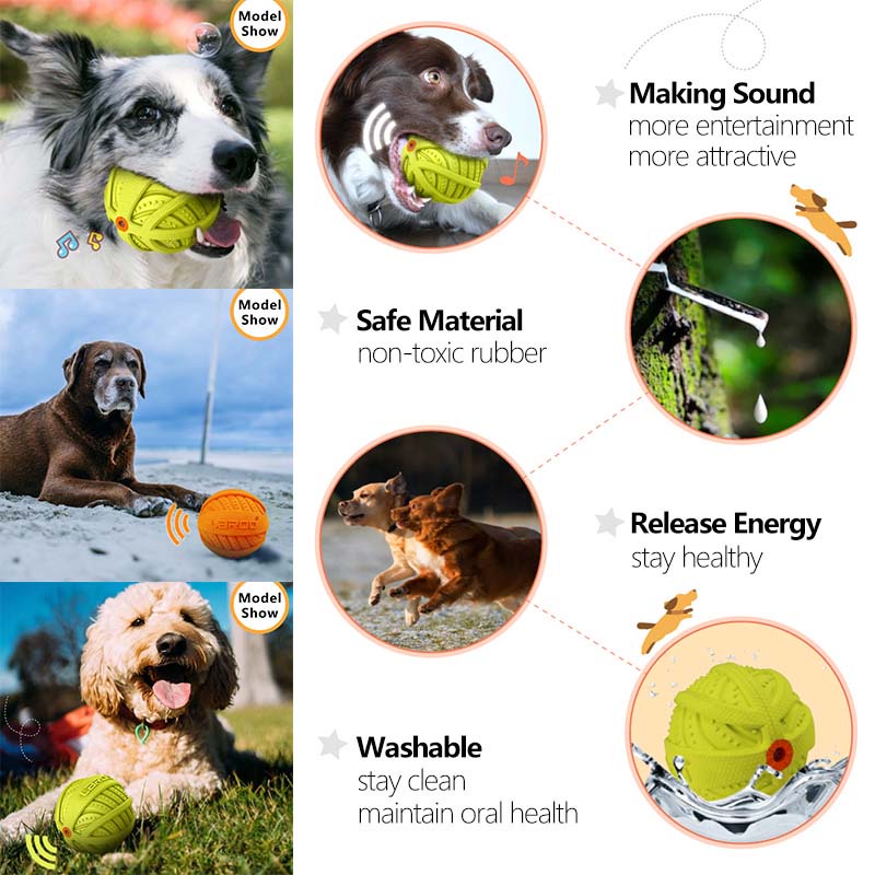 Đồ chơi bóng cao su HAMSHMOC có âm thanh huấn luyện thú cưng