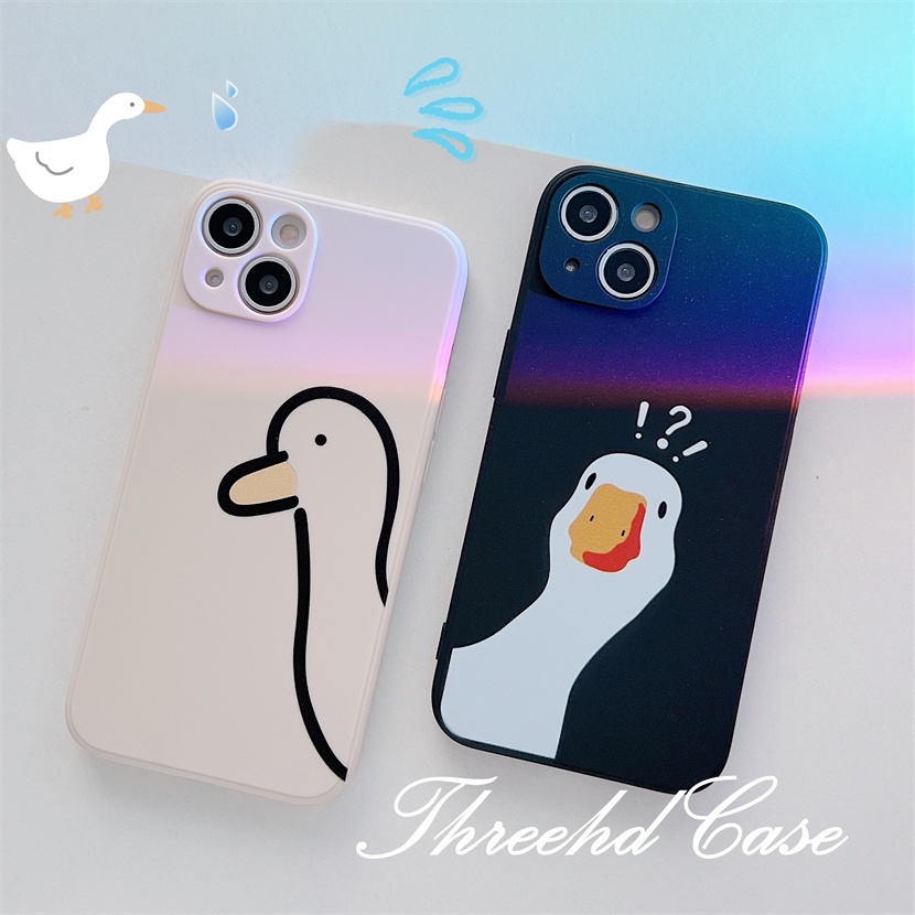 Ốp Điện Thoại Silicon Mềm Hình Chú Vịt Hoạt Họa Cho iPhone 13 12 11 Pro Max SE2020 X XR Xs Max 7 8 6 6s Plus