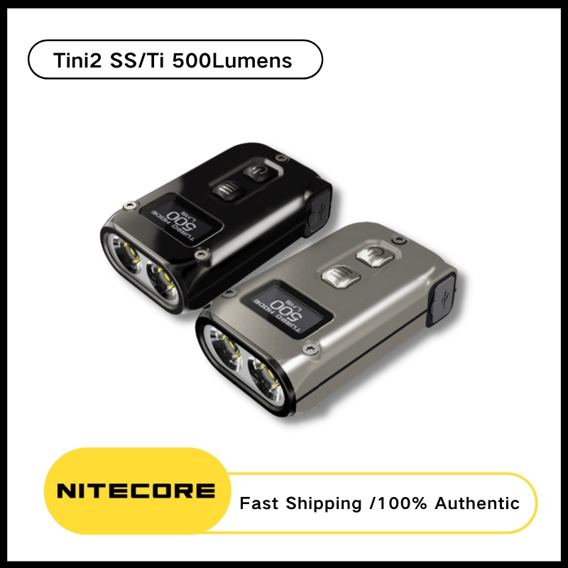 Móc Khóa NITECORE Tini2 SS Tini2 Ti 500Lumens Với Màn Hình OLED