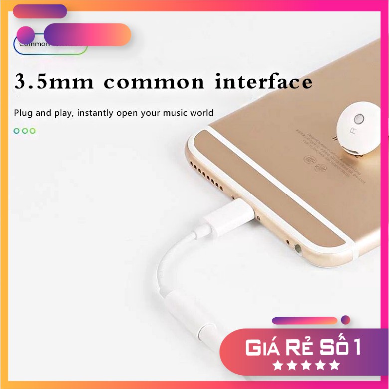 Cáp chuyển đổi đầu cắm từ lightning iphone sang tai nghe 3.5 cho điện thoại iphone 7/7plus/8/8plus/x/xr[1 đổi 1 30 ngày]