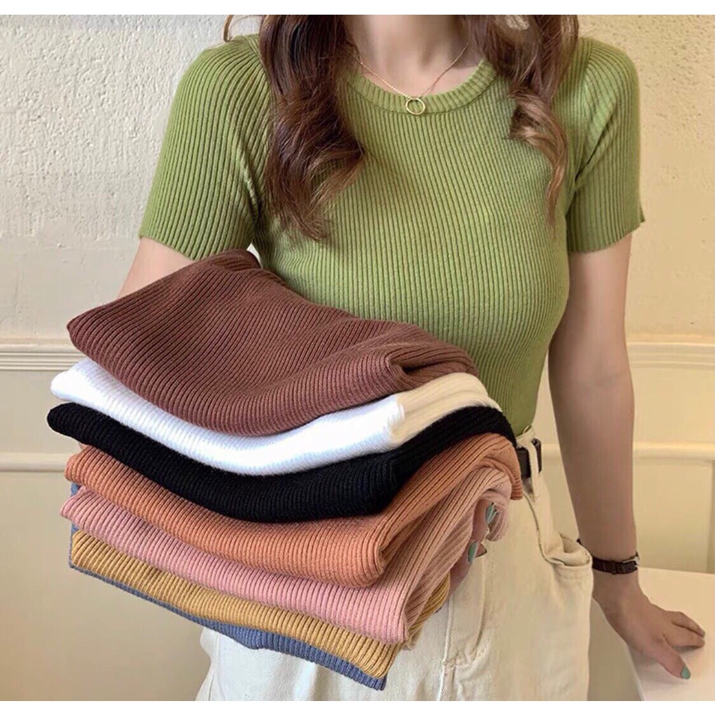 🦋[FREE SHIP] 🦋[ẢNH THẬT] 🦋ÁO LEN CỘC TAY 🦋ÁO LEN NỮ CỔ TRÒN TAY NGẮN SIÊU XINH {{SAM STORE 1994}} | BigBuy360 - bigbuy360.vn