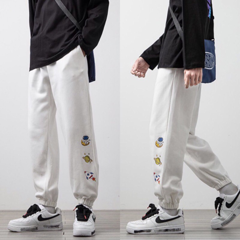 Quần Jogger Ống Suông Hoạ Tiết Hoạt Hình Ulzzang Nam Nữ Unisex