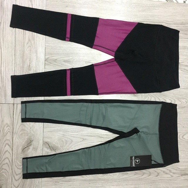 Quần legging moto biker tập gym yoga 90 Degree giả da