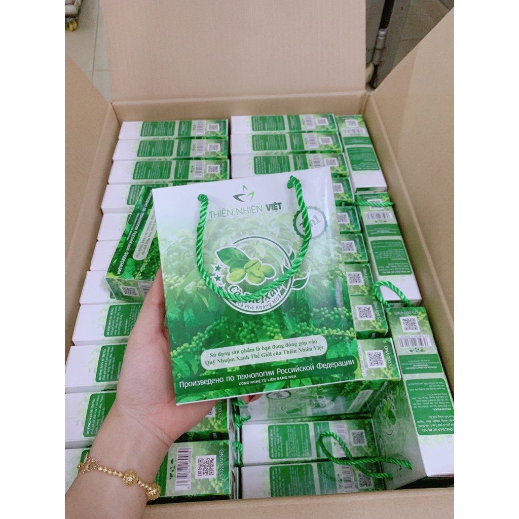 Cà phê xanh giảm cân kháng mỡ hộp 10 gói
