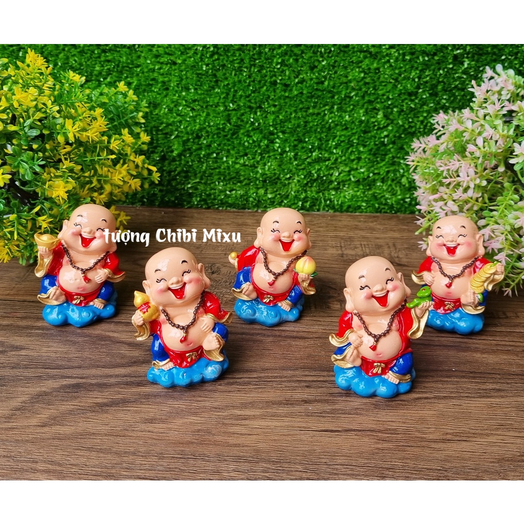 Bộ 05 tượng Di Lặc 7cm - Ngũ Phúc Lâm Môn