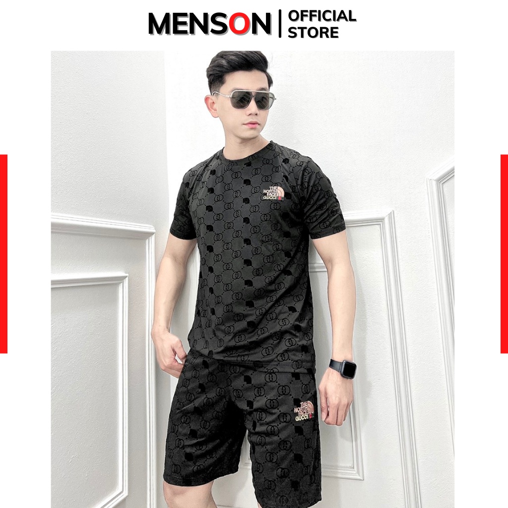 Bộ thể thao nam cộc tay mặc nhà vải nhung mịn HÀNG CAO CẤP Menson MS188 Đồ bộ nam chất mát, co giãn mùa hè 2022
