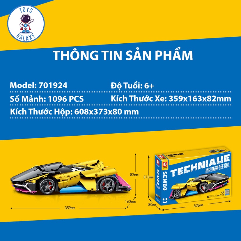 Đồ Chơi Lắp Ráp Mô Hình Điều Khiển Từ Xa RC Siêu Xe Lamborghini Terzo Millennio / Sian / Aventador / Bugatti S701924