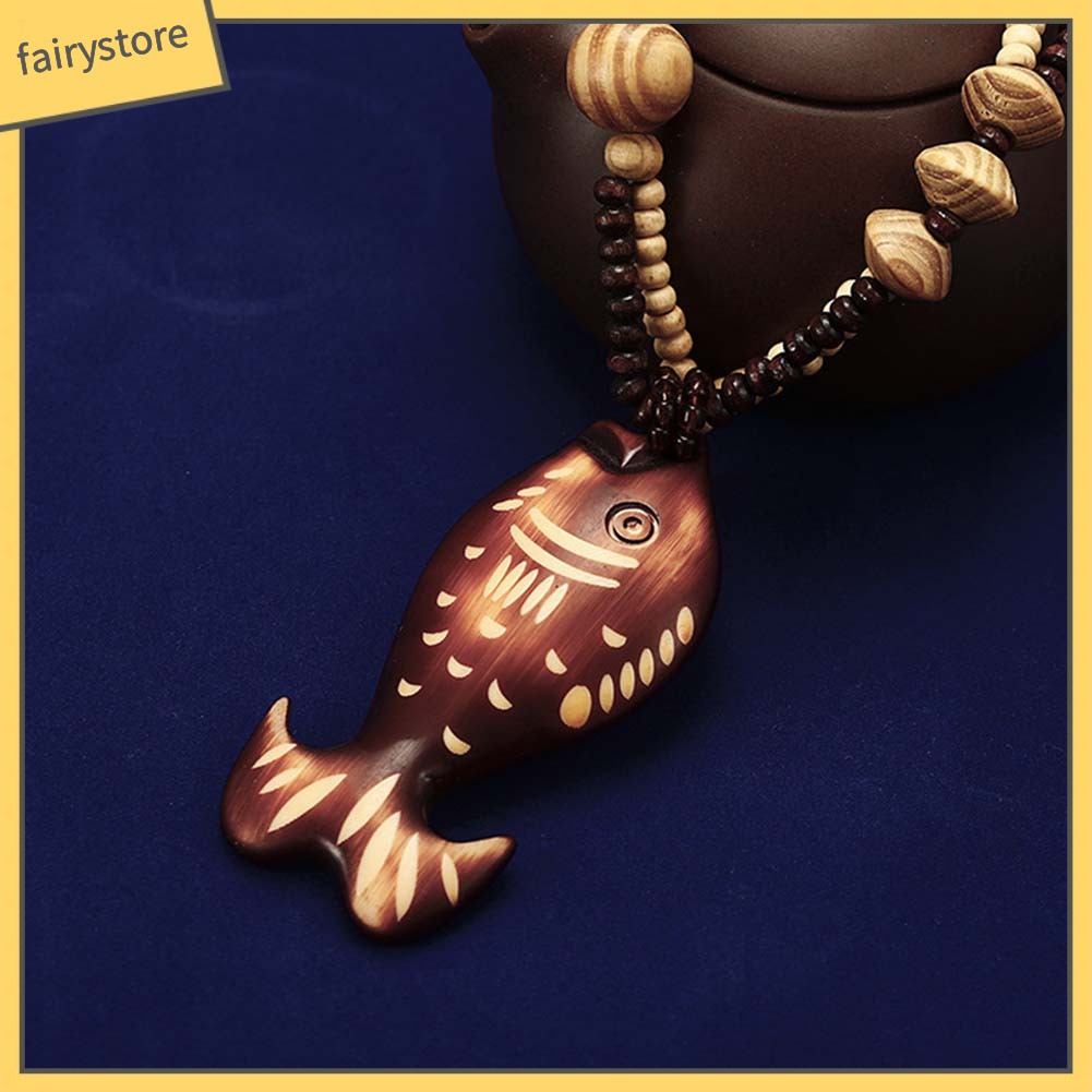Dây Chuyền Mặt Gỗ Hình Động Vật / Cá / Voi / Cá Phong Cách Boho Dành Cho Nữ