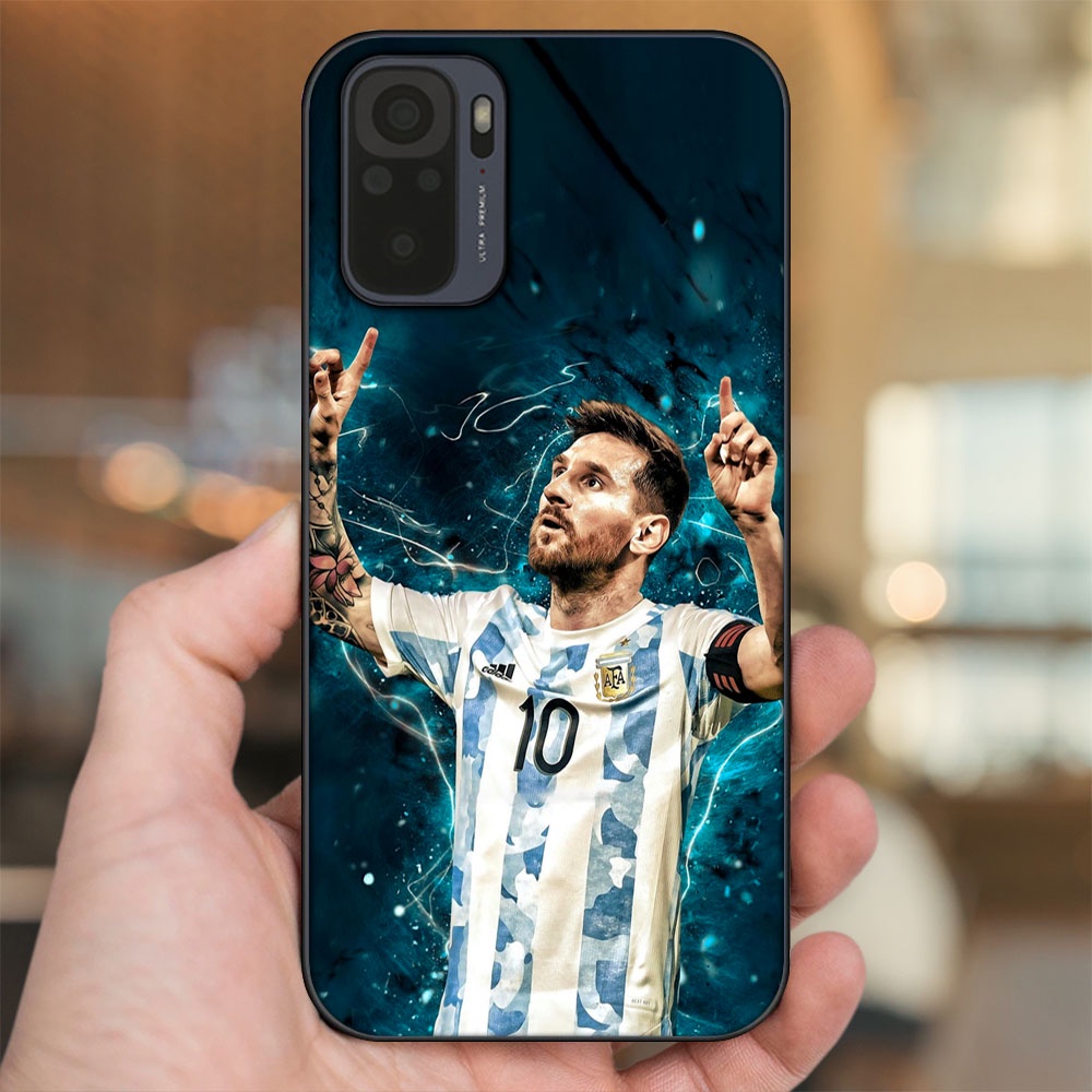 Ốp lưng Xiaomi Redmi Note 10, Note 10s viền đen in hình Lionel Messi Barcelona PSG