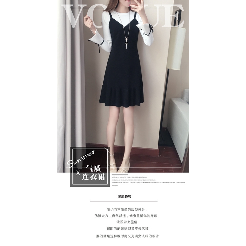 Chân Váy Đuôi Cá Giả Hai Mảnh Thời Trang Xuân Thu 2018 Phong Cách Hàn Quốc Cho Nữ