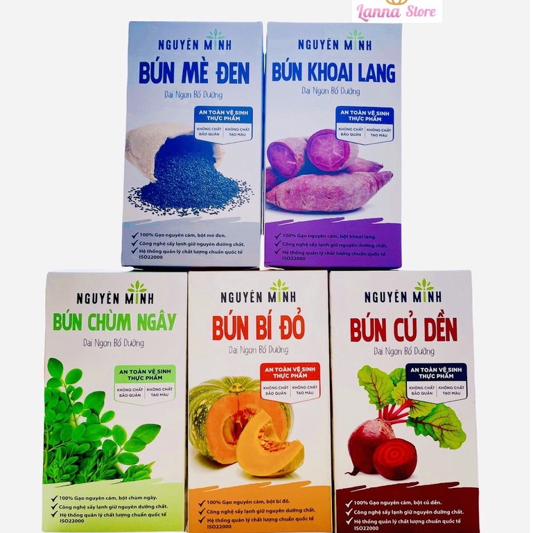 [Ăn Kiêng] Bún rau củ giảm cân Nguyên Minh hộp 300g, bún rau củ cho bé ăn dặm, eatclean healthy cho người ăn kiêng