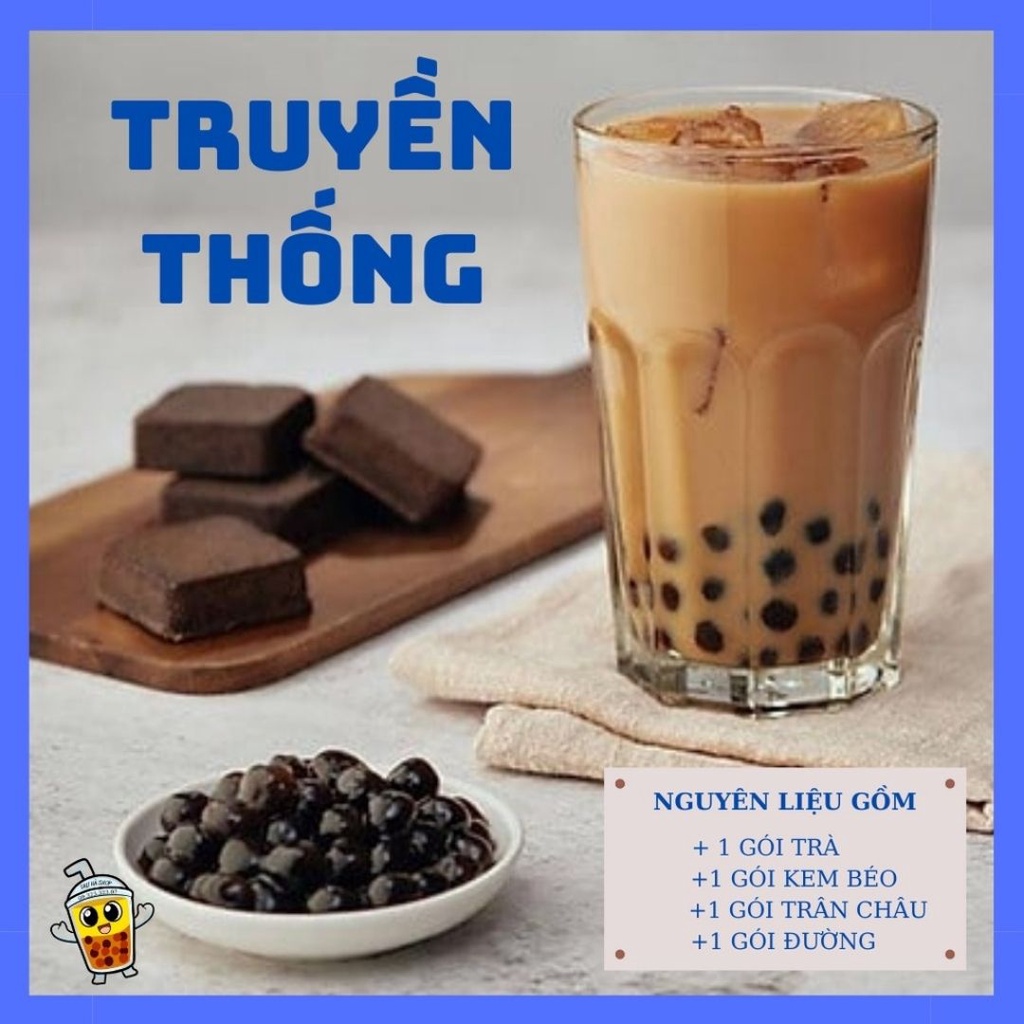 Set nguyên liệu làm trà sữa Thái xanh, Thái đỏ, hồng trà,truyền thống,phúc long-nguyên liệu làm trà sữa(không tính đá)