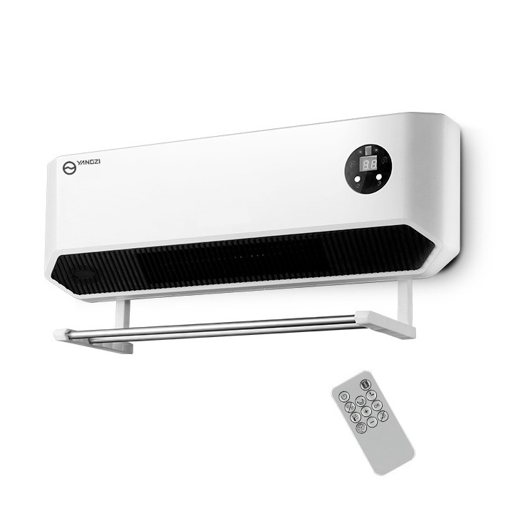 Máy sưởi điện treo tường YangZi màn led có khiển Remote, quạt sưởi gốm PTC, tiết kiệm năng lượng,thiết kế cực kỳ an toàn