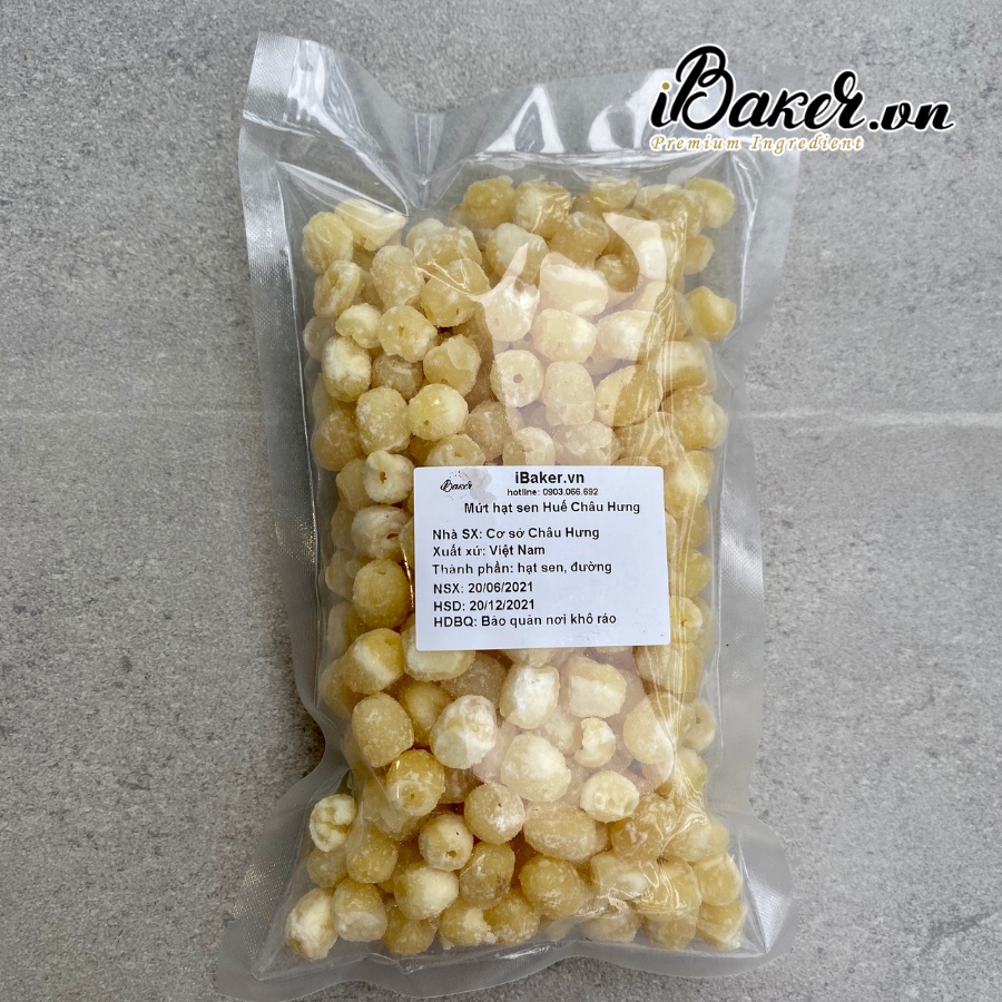 [1kg, 500g] Mứt hạt sen huế Châu Hưng (làm nhân trung thu thập cẩm)