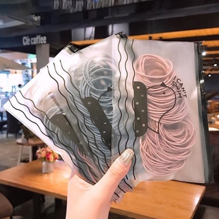Set 100 dây thun buộc tóc nhiều màu sắc kiểu dáng đơn giản tiện dụng