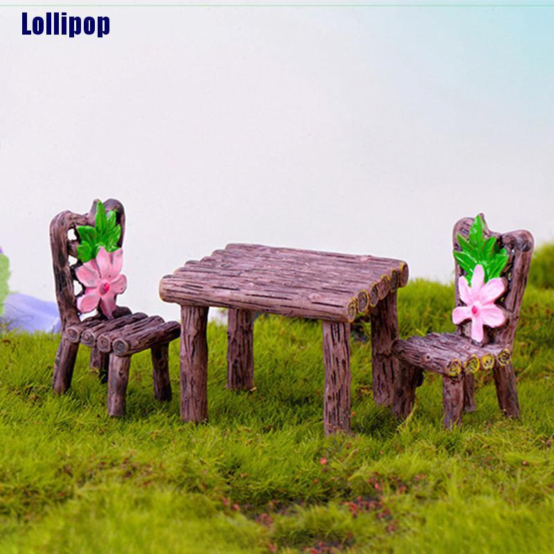 Bộ Bàn Ghế Và Ghế Mini Trang Trí Nhà Búp Bê