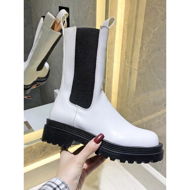 Giày boot ulzzang không khoá không dây Bốt Martin Cổ SIÊU CAO Đế Dày Thời Trang Trẻ Trung Cá Tính