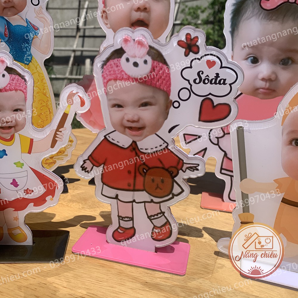 Thiết kế hình Chibi trang trí tiệc sinh nhật, happy birthday, thôi nôi, đầy tháng theo yêu cầu cho bé trai, bé gái