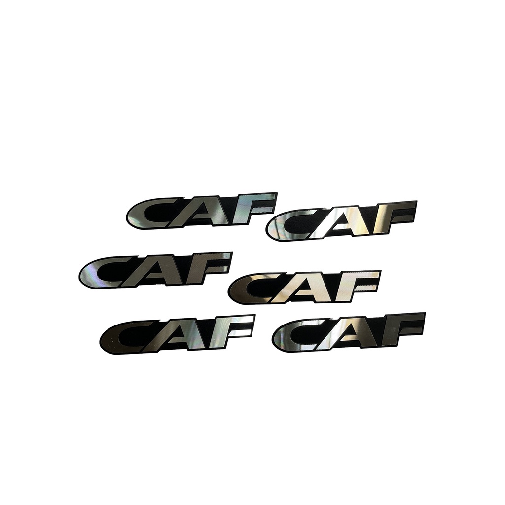 TEM DÁN THÙNG LOA THƯƠNG HIỆU CAF NHÔM XỊN TỐT 2cm x 11cm - GIÁ 1 CẶP