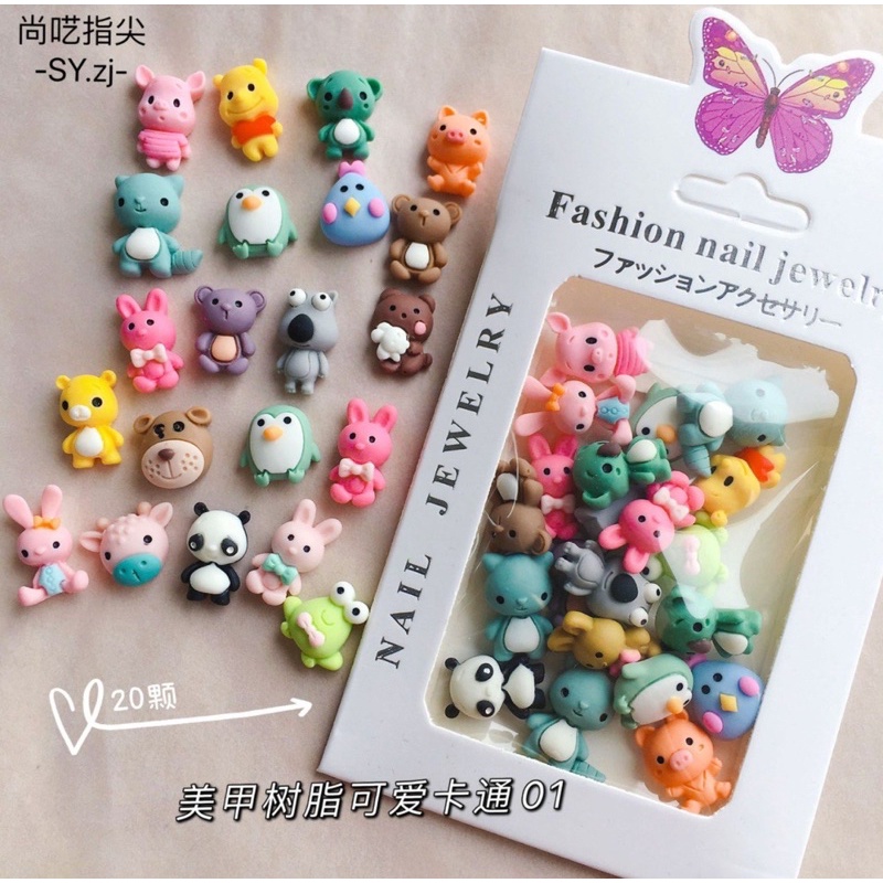 Các set phụ kiện trang trí móng cute