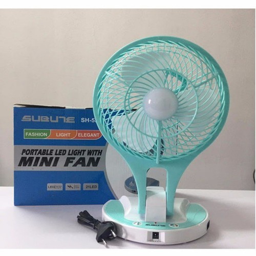 [ SIÊU HOT ] Quạt Mini Cầm Tay, Để Bàn Sạc Tích Điện Kèm Đèn Led Học Fan HT-5580