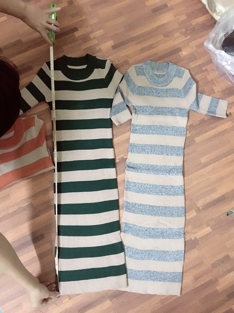 ⚡️FLASH SALE⚡️ĐẦM LEN BODY KẺ NGANG SIÊU ĐẸP | BigBuy360 - bigbuy360.vn