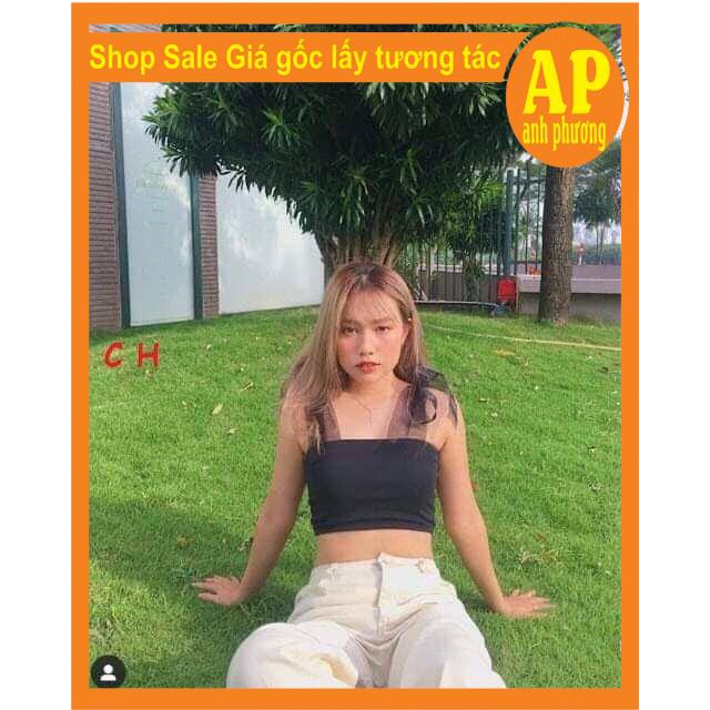 Áo 2 dây buộc nơ❤ Áo thun nữ croptop ♥️ ống dây nơ tiểu thư