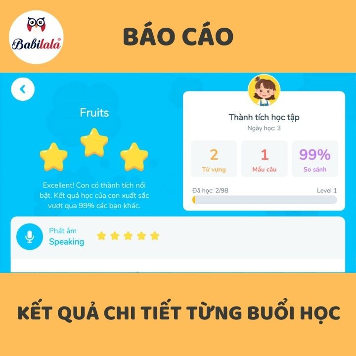 [FREESHIP TOÀN QUỐC] Voucher - Khóa học Tiếng Anh nền tảng cho trẻ từ 3 đến 8 tuổi Babilala - Thời gian 3 tháng