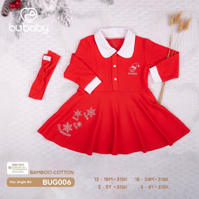 BUBABY - bộ dài tay Noel Bamboocotton