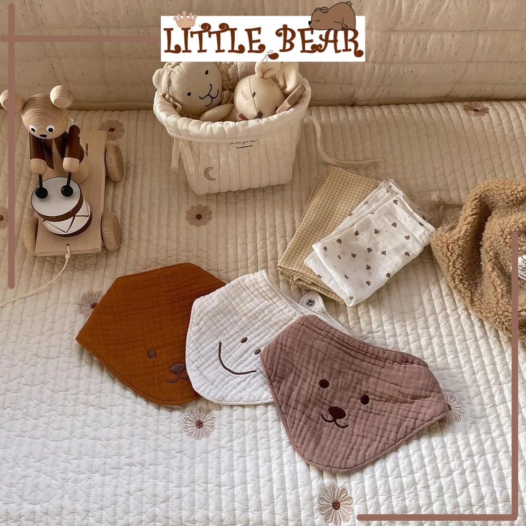 Yếm Xô Hình Gấu Hàn Quốc Mềm Mịn Cho Bé - Little Bear