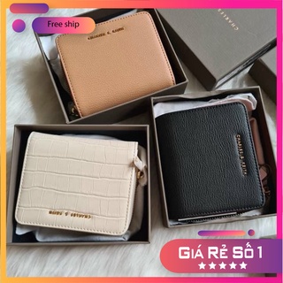 [FULL BOX] Ví Gập Kéo CnK Mã Mới có túi vải đựng ví, nhiều ngăn hàng xuất dư