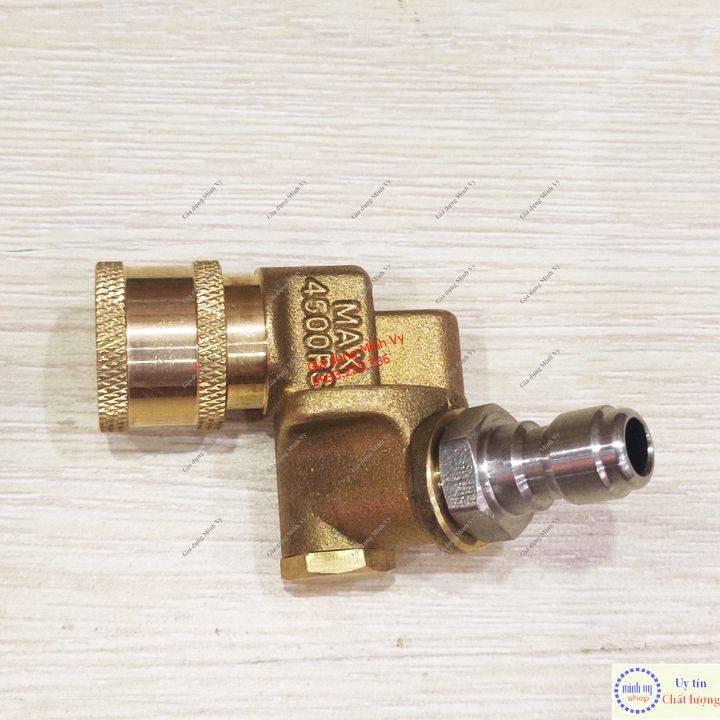 Khớp xoay điều chỉnh 5 góc nối nhanh béc súng xịt rửa của máy rửa xe - Ren nối nhanh 1/4 inch