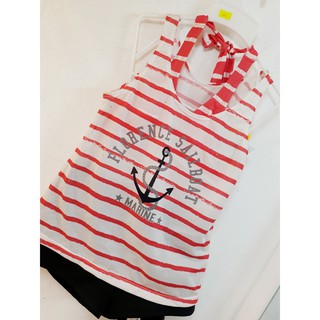 Đồ Bơi Bộ Nữ Người Lớn- Bộ 4 Mảnh (Bikini Cột Cổ Kèm Áo Phông Và Quần)- Nhập Khẩu Hàn Quốc