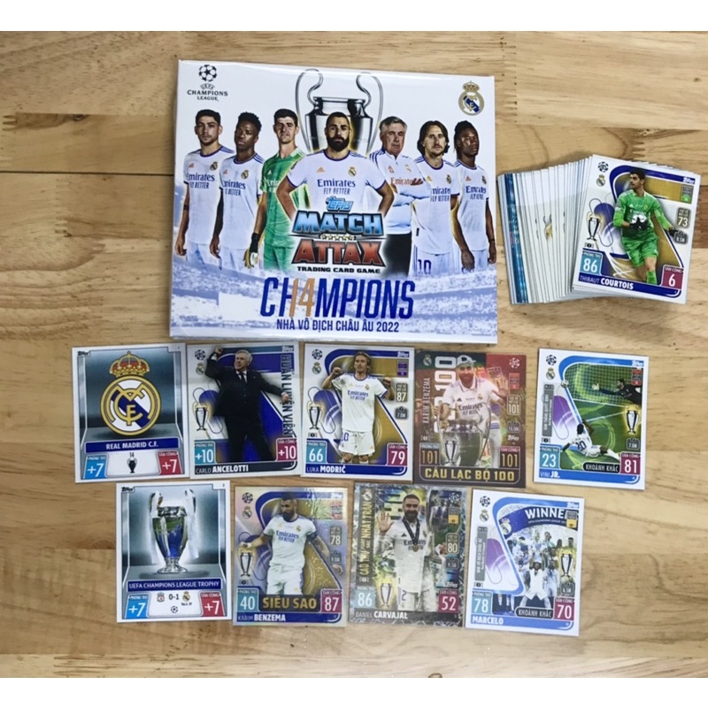 Album thẻ Nhà Vô Địch Châu Âu Real Madrid 2022
