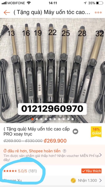 “Tăng 2 kẹp vịt ” Máy uốn tóc cao cấp Pro (xoay trục)