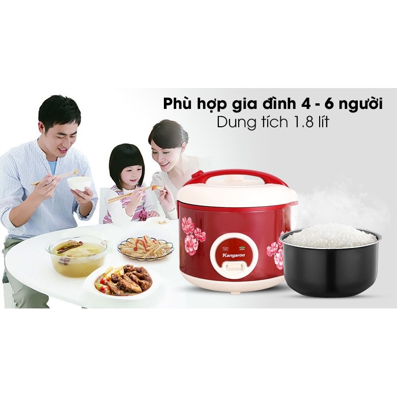 Nồi Cơm Điện Kangaroo KG378H 1.8 lít