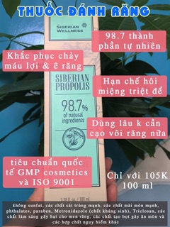 KEM ĐÁNH RĂNG KEO ONG SIBERI Combo 5 tuyp