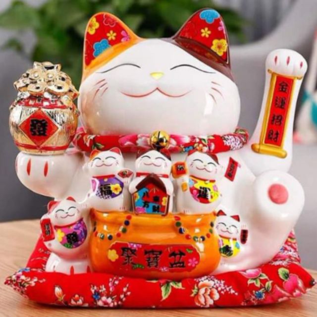 Mèo thần tài vẫy tay 26cm Thiên Kim vạn lượng