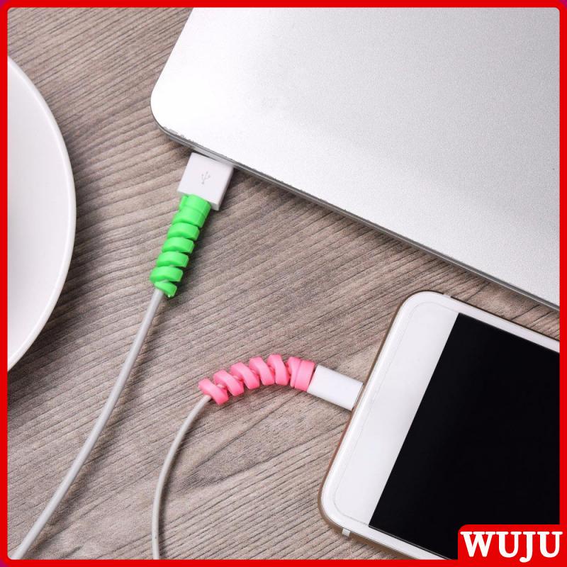 Bộ 2 Vỏ Bọc Bảo Vệ Dây Cáp Sạc / Tai Nghe Hình Xoắn Ốc