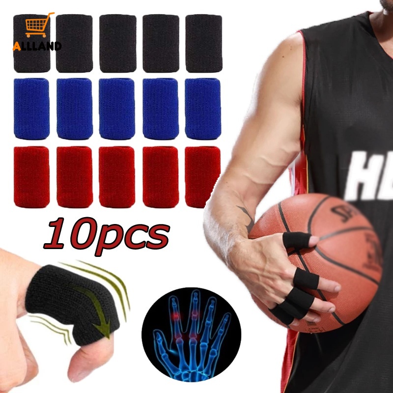 Set 10 Ống Bọc Ngón Tay Co Giãn Hỗ Trợ Giảm Đau Khớp Chơi Bóng Chuyền/Thể Thao Ngoài Trời
