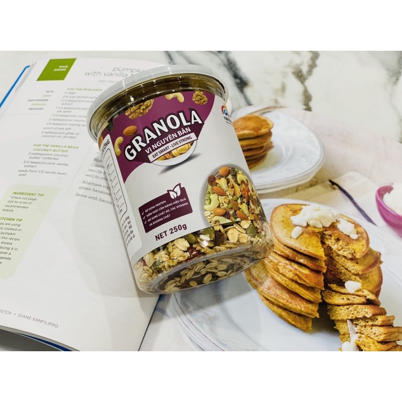 Ngũ cốc ăn kiêng, giảm cân, dinh dưỡng Granola siêu hạt Behapy chính hãng 250gr