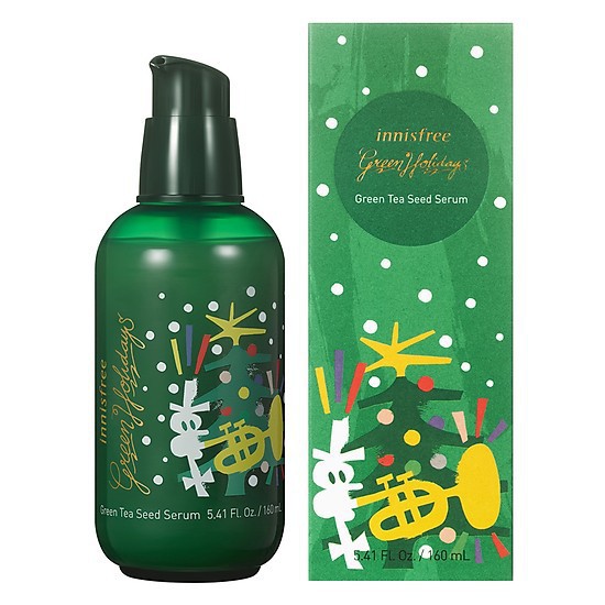 [PHIÊN BẢN HOLIDAY!] Tinh Chất Dưỡng Ẩm Sâu, Phục Hồi Da Mụn Innisfree Green Tea Seed Serum Holiday LTD 160ml