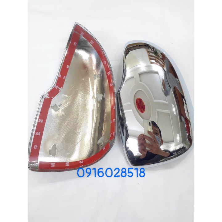 Ốp gương Mạ Crom xe Kia Morning 2010 2011 Led nhỏ chống xước op guong chieu hau ma xi