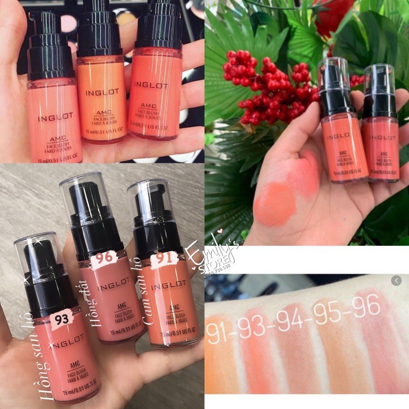 PHẤN MÁ HỒNG DẠNG KEM AMC CỦA INGLOT AMC FACE BLUSH LIQUID 15ML CHÍNH HÃNG - 9638