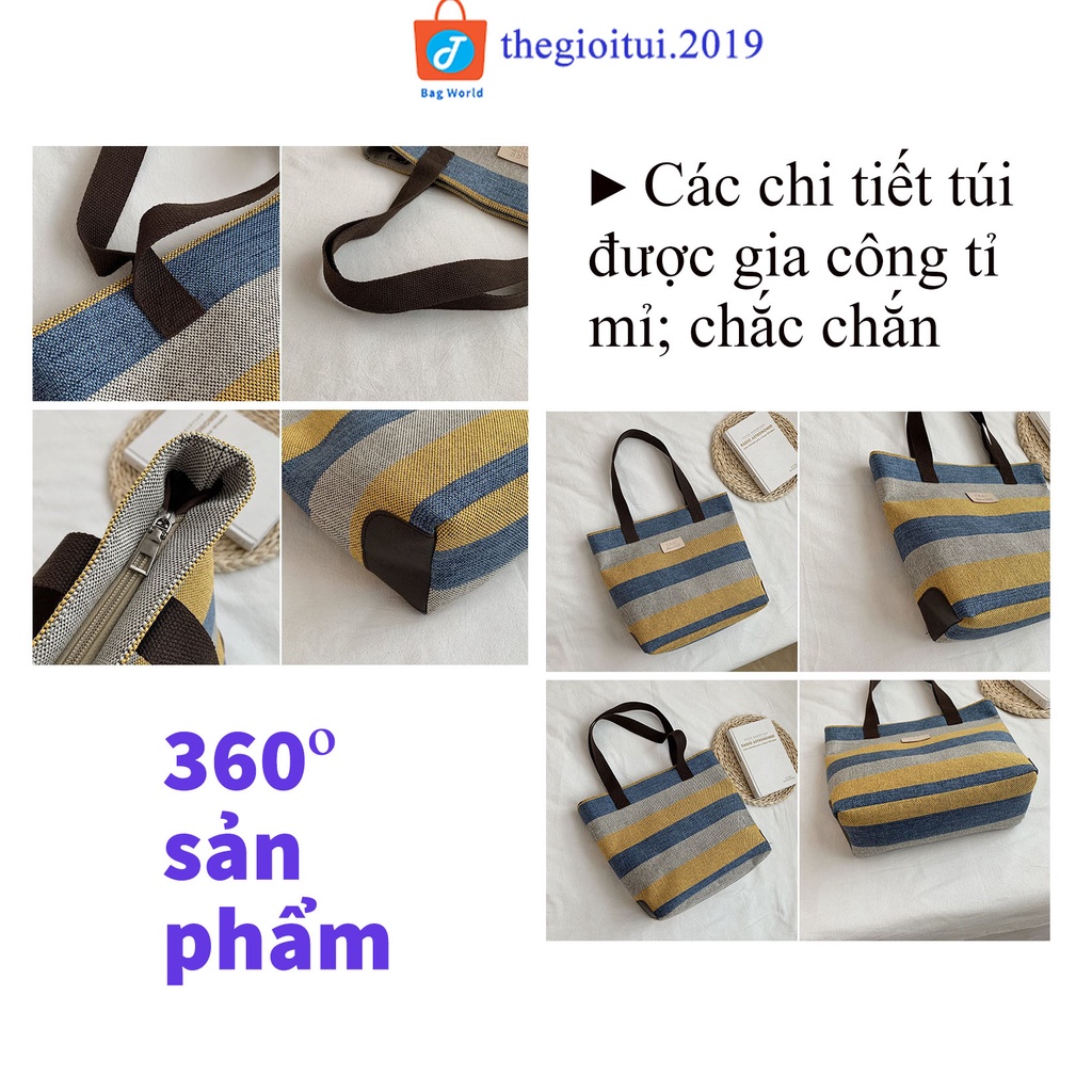 Túi đeo vai nữ cỡ lớn phong cách Vintage thời trang tiện dụng