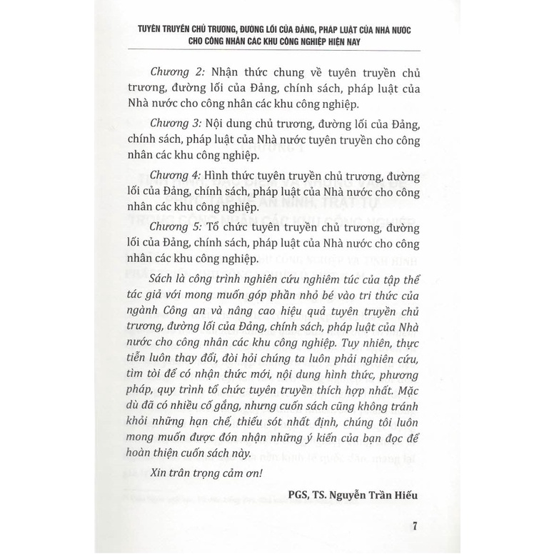 Sách - Tuyên Truyền Chủ Trương, Đường Lối Của Đảng, Pháp Luật Của Nhà Nước Cho Công Nhân Các Khu Công Nghiệp Hiện Nay