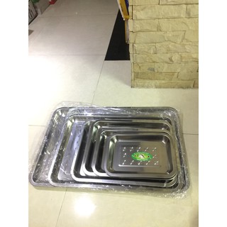 Mâm vuông inox 40x60x2