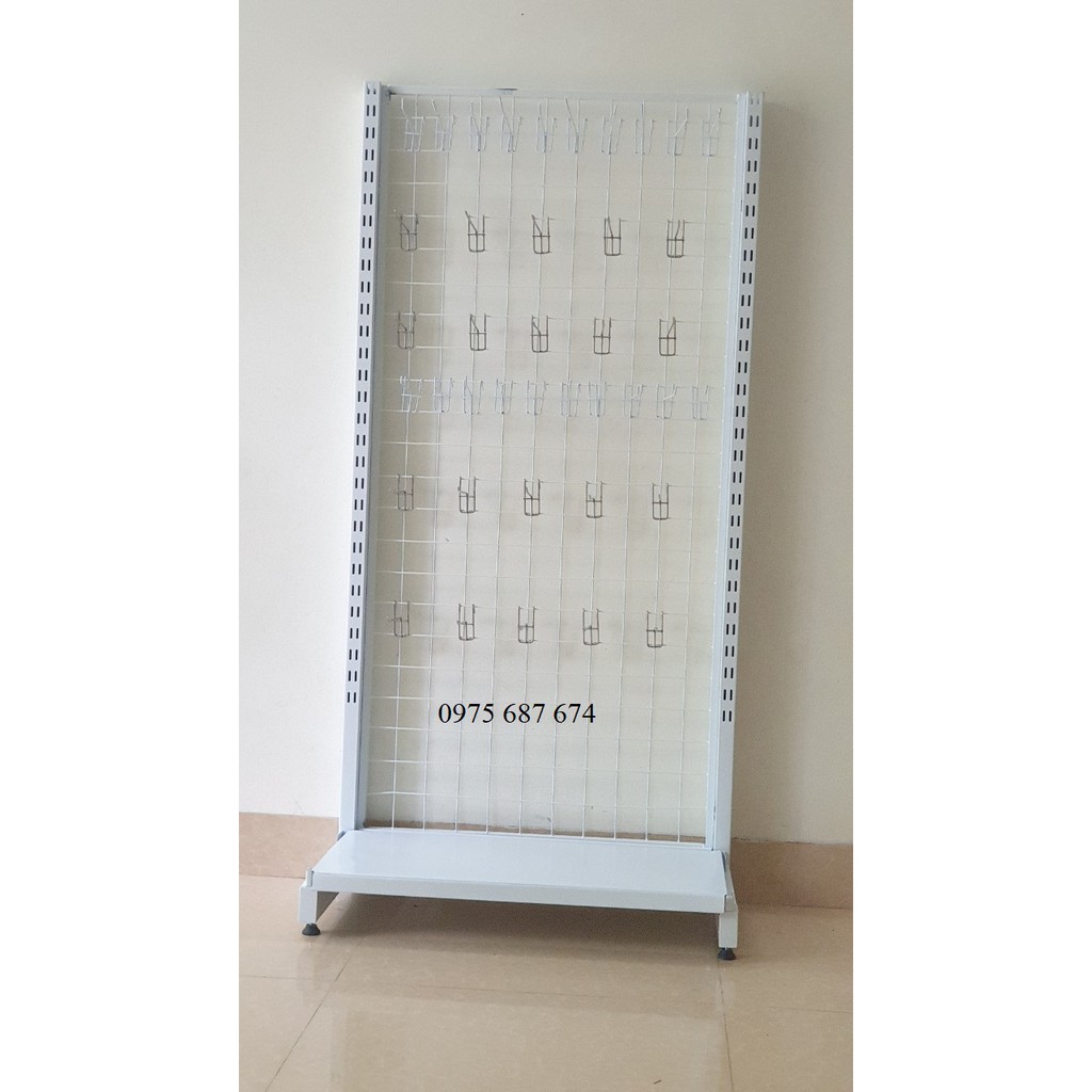 Khung lưới treo phụ kiện điện thoại  Dài 70cm, Rộng 40cm, Cao 150cm gồm 1 sàn
