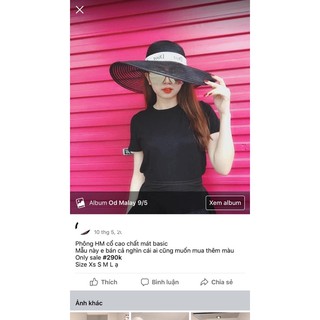 áo phông cổ tim Hm authentic