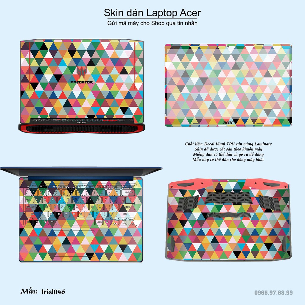 Skin dán Laptop Acer in hình Đa giác _nhiều mẫu 8 (inbox mã máy cho Shop)